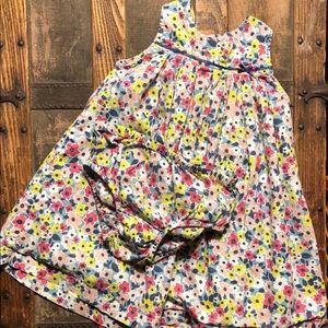 Mini Boden Sleeveless Lined Floral Dress w/ Unders